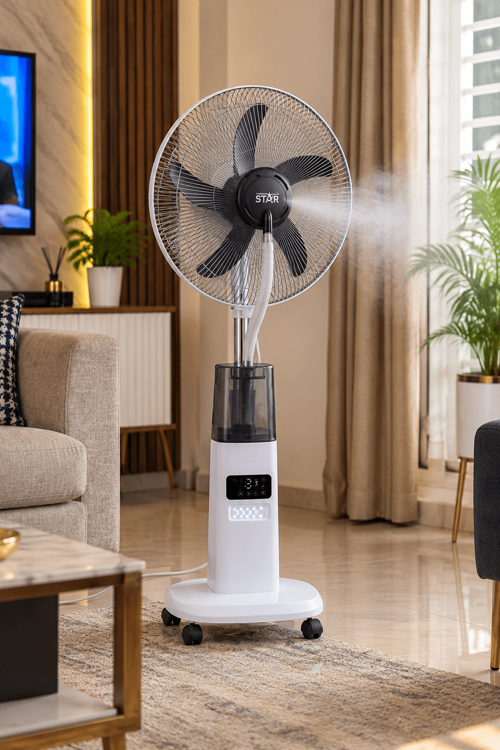 Modern STAR Misting Fan Living Room-2